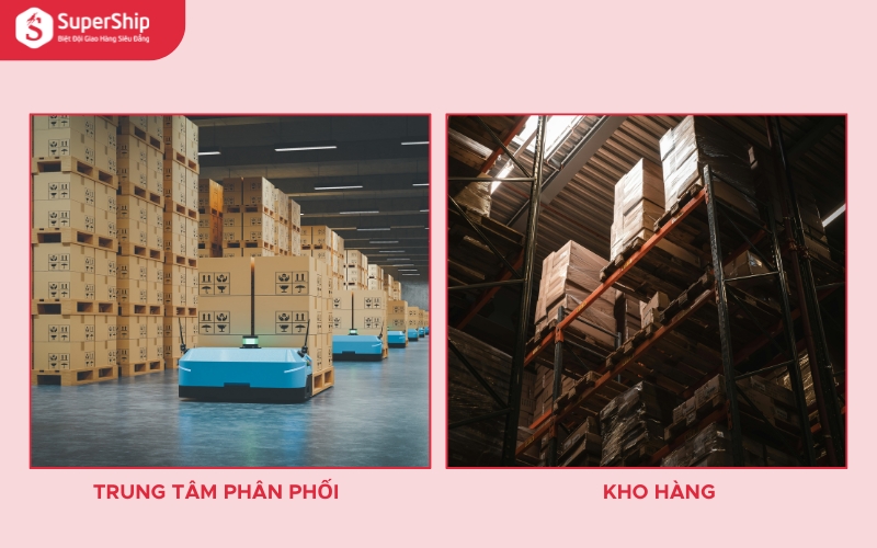 Trung tâm phân phối và kho hàng khác nhau điểm nào